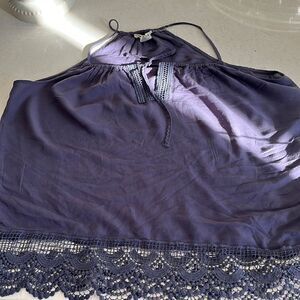 Artisan NY pajama set - dark purple tank top with matching shorts, size Medium